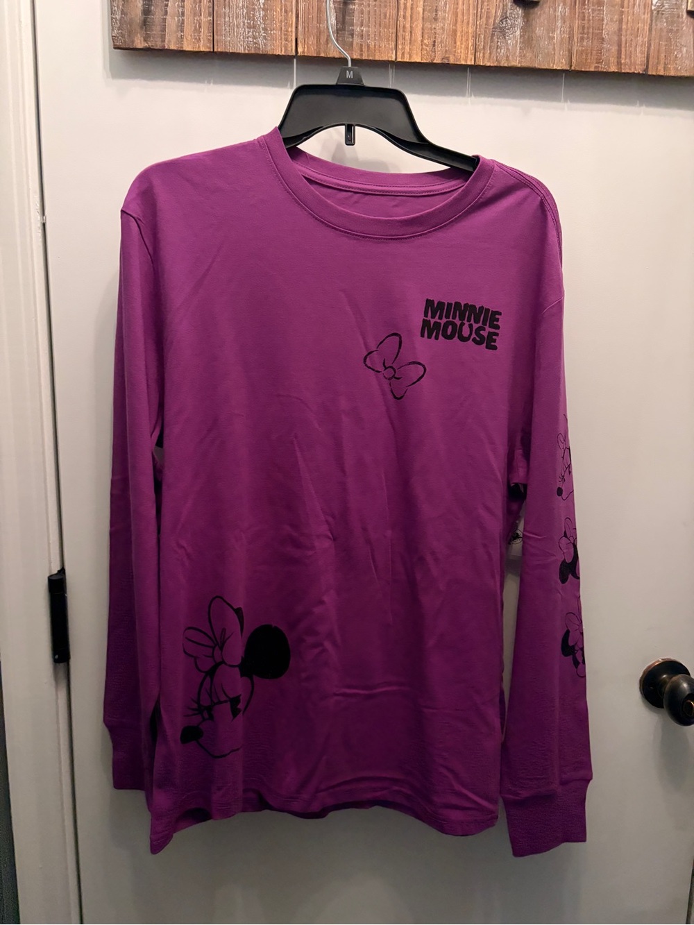Disney Womens’ Long-Sleeve Minnie Mouse Tee - Purple